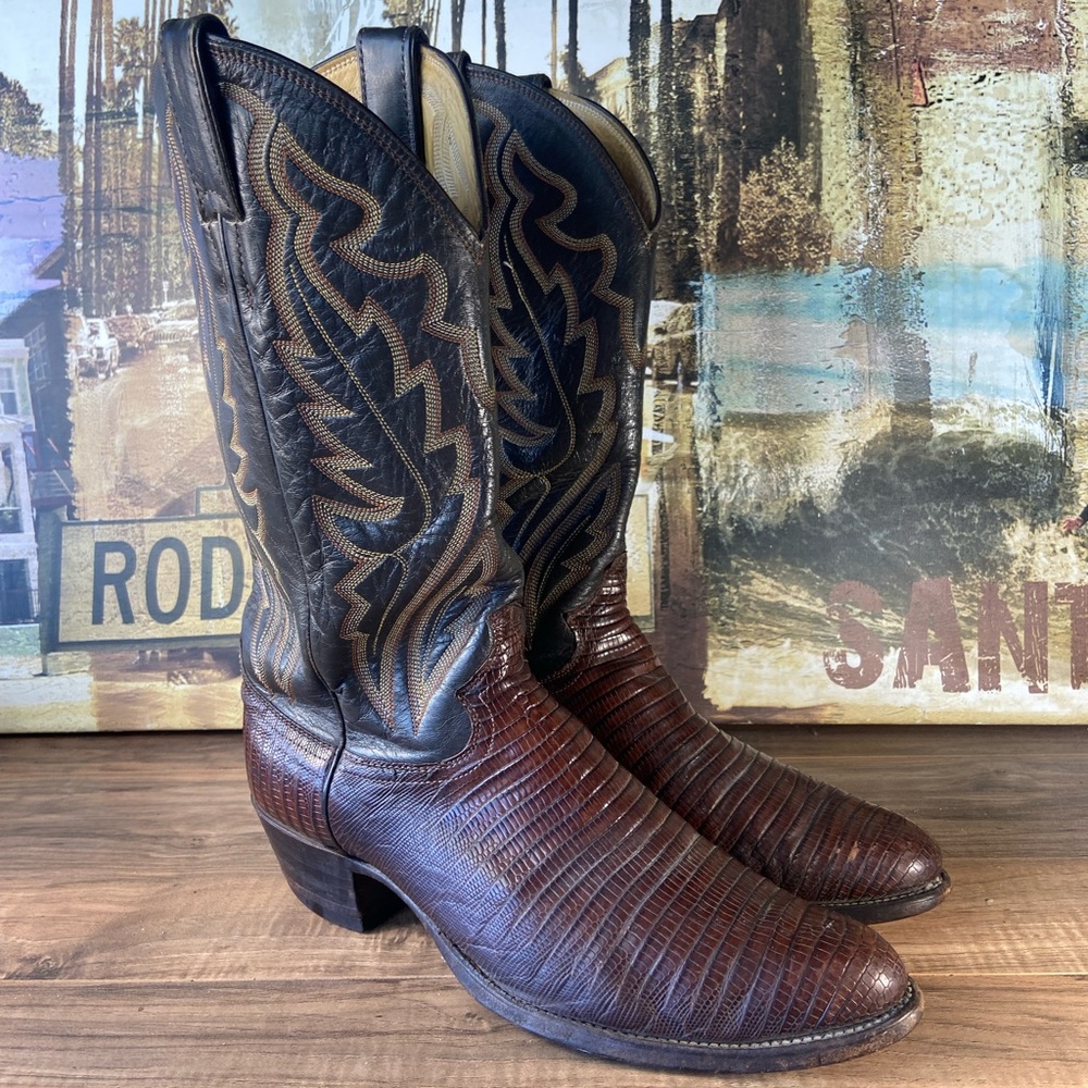 Justin lizard cowboy boots